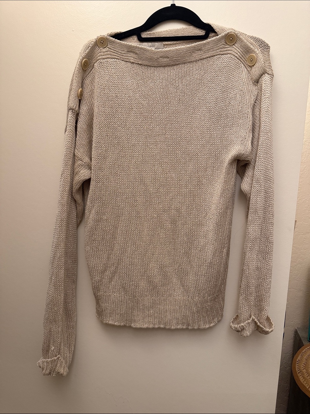 Joie metallic Women's Button-Shoulder Sweater